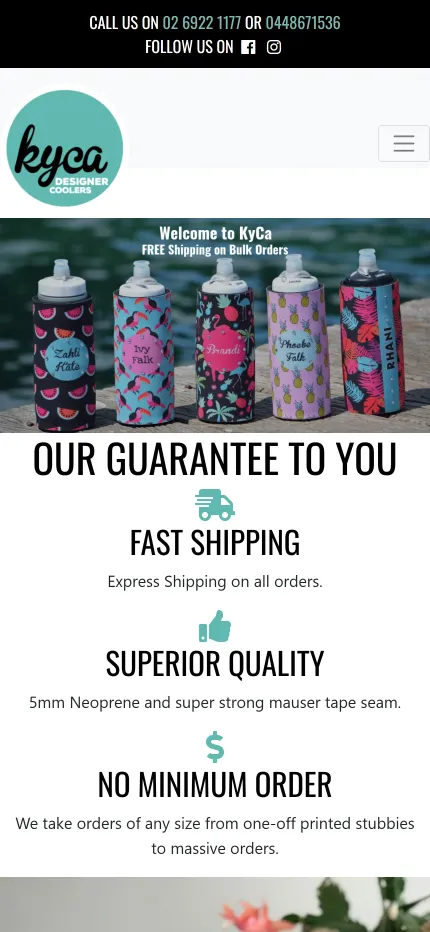 KyCa Designer Coolers mobile